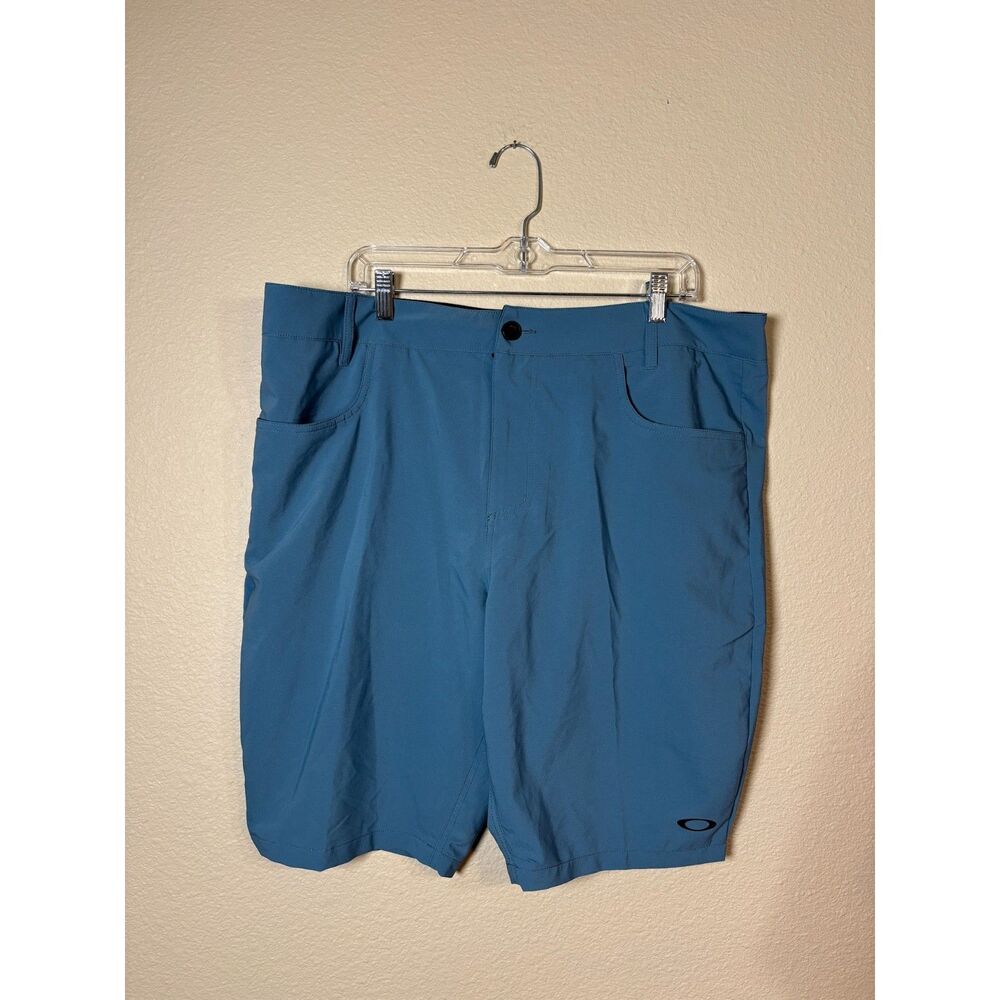 Oakley Men's Blue Hybrid Golf Performance Shorts Size 40 Flat Front Stretch